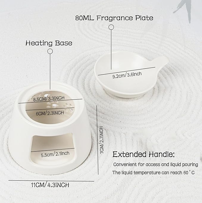 Ceramic Wax Melt Burners, Tea Light Candle Warmer, Essential Oil Burner - Image 2