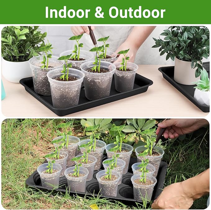 GREANER 17 Inch Plastic Plant Saucer, Flower Pot No Holes Plant Drip Trays - Image 8