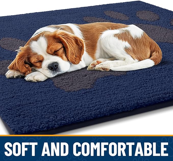 Smiry Dog Door Mat for Muddy Paws, Absorbs Moisture and Dirt, Low-Profile - Image 4