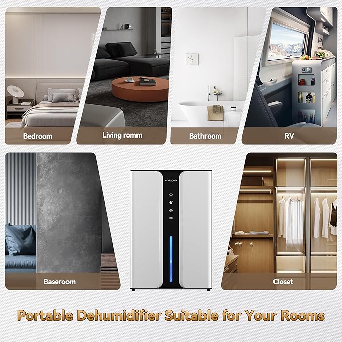 Home Dehumidifier with Drain Hose, 95oz Quiet dehumidifier - Image 8