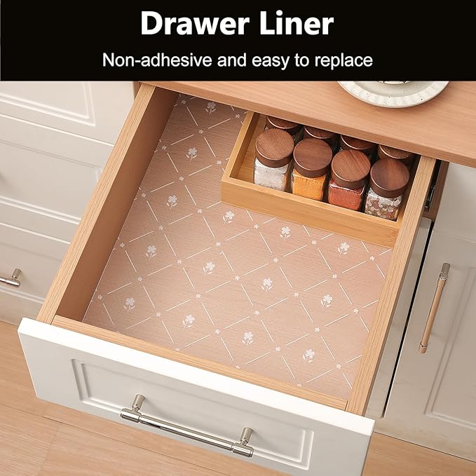 INNOLITES Kitchen Cabinet Shelf Liner, Non-Adhesive Refrigerator & Drawer Liner - Image 3