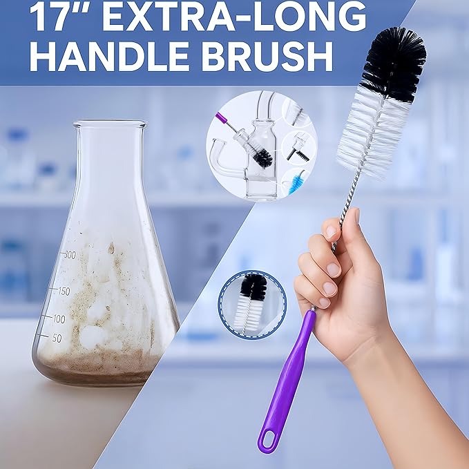 12Pcs Glass Tube Pipe Nylon Cleaners Brush Kit - Image 6