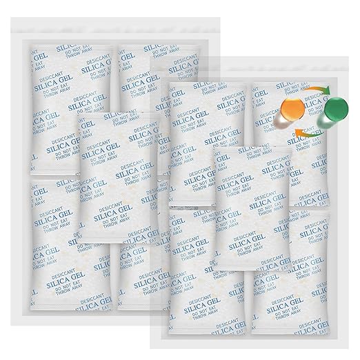 100 Gram Color-Indicating Silica Gel Packets, Each 5 Pack Individually Sealed by Vbeijll