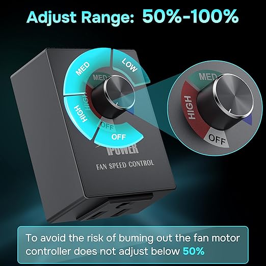 Simple Deluxe 14 Inch Wall Mounted Shutter Aluminum Exhaust Fan - Image 2