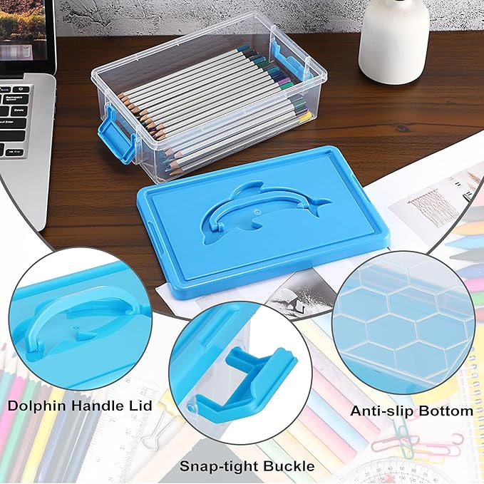 BTSKY 1-Pack Clear Plastic Storage Box - Image 4