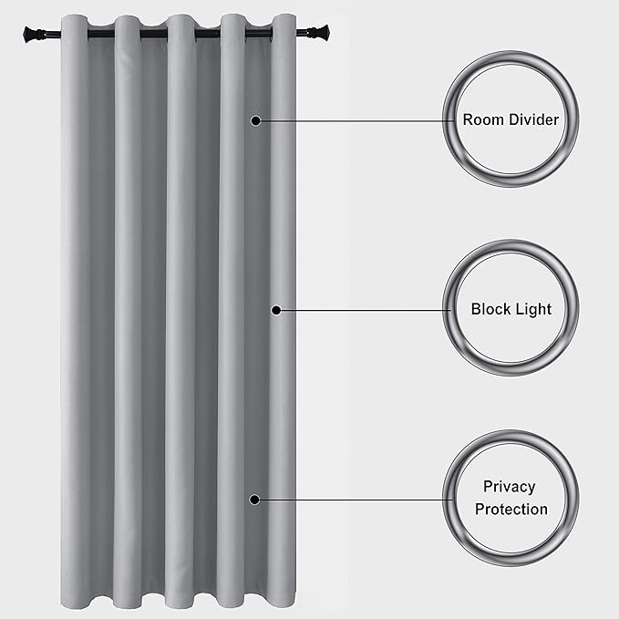 DWCN Total Privacy Room Divider Blackout Curtain - Image 3