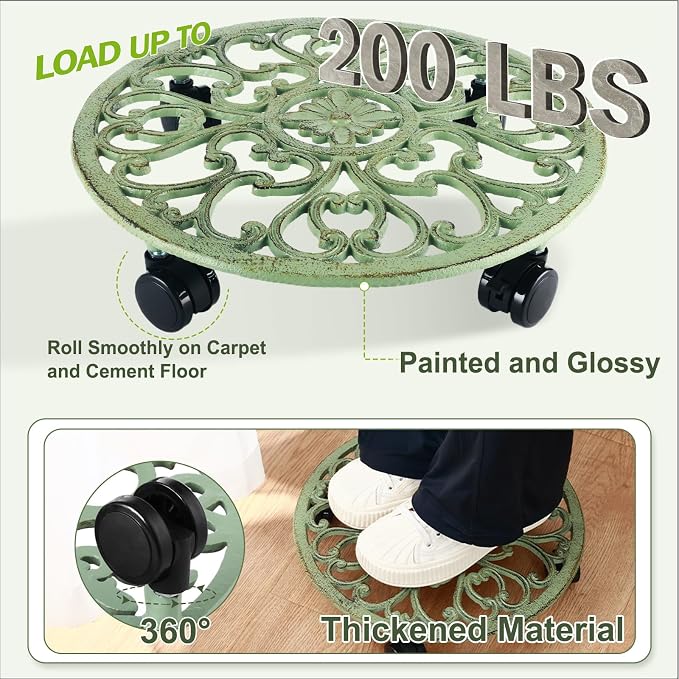 14 Inch Rolling Plant Stand - Image 6