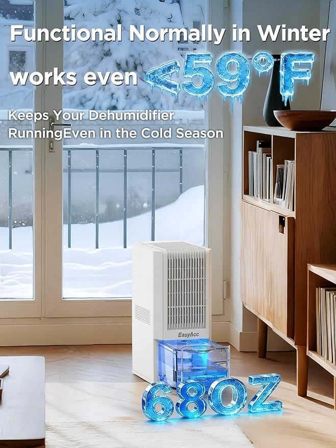 Max 45 oz/Day Dehumidifier for Home 1100 Sq Ft, EasyAcc Dehumidifiers for - Image 3