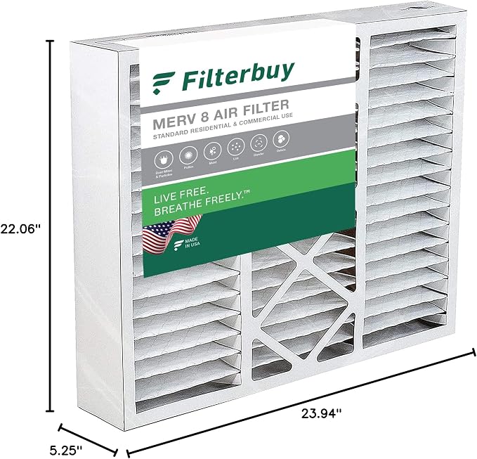 Filterbuy 22x24x5 Air Filter MERV 8 Essential Dust & Allergy Defense, - Image 10