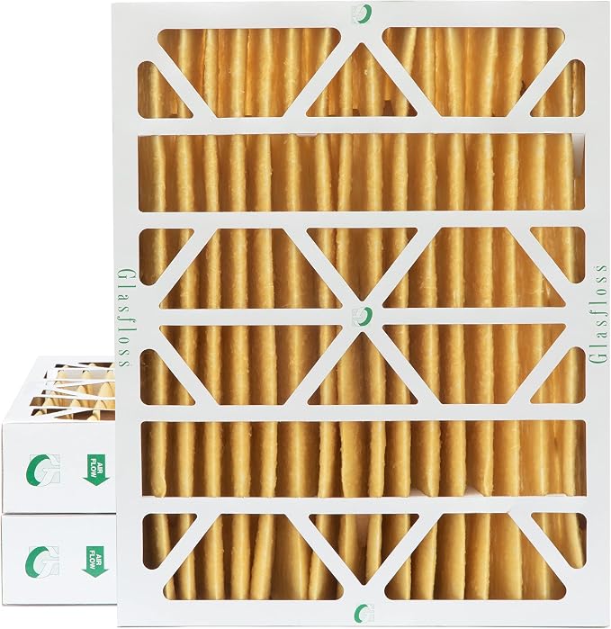 Glasfloss ZL 20x24x4 MERV 11 4" Inch AC Furnace Pleated Air Filters. Box of 3. by Glasfloss
