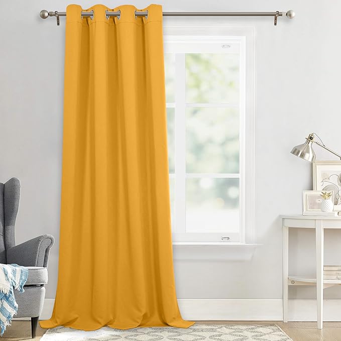 MYSKY HOME Yellow Blackout Curtains - Image 8
