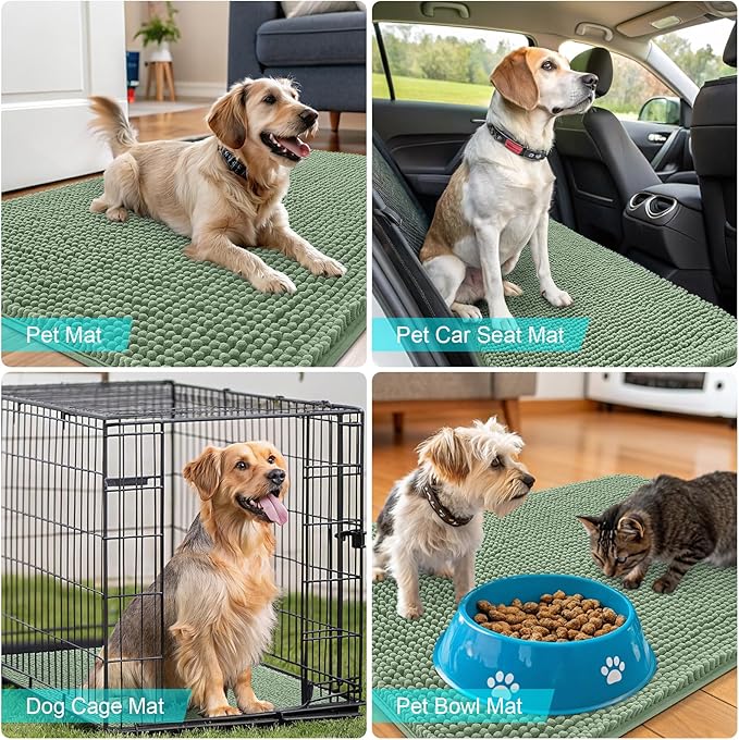 OLANLY Dog Door Mat for Muddy Paws 40x24, Absorbs Moisture and Dirt, Absorbent - Image 7