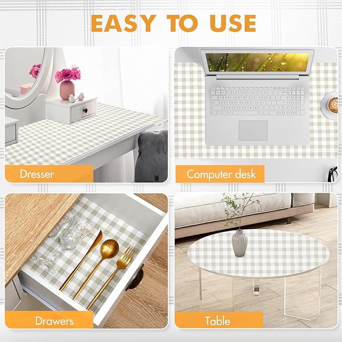 Viseeko Shelf and Drawer Liner for Kitchen Cabinet, Non-Adhesive Cabinet Liners - Image 7