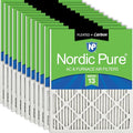 Nordic Pure 14x20x1 Pleated Air Filters MERV 13 Plus Carbon 12 Pack by NordicPure