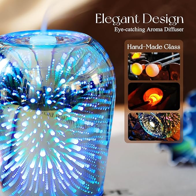 Porseme Essential Oil Diffuser, Aromatherapy Ultrasonic Cool Mist Humidifier - Image 4