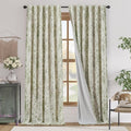 jinchan Linen Blend Floral Curtains by JINCHAN