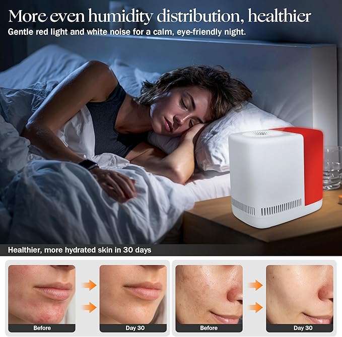 Evaporative Humidifier for Bedroom – Dishwasher Safe, No White Dust, Smart - Image 4