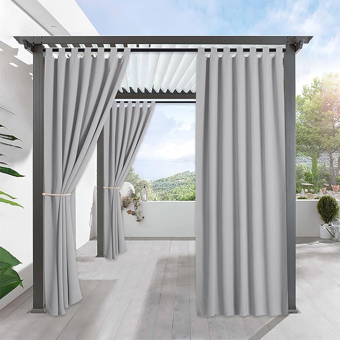 RYB HOME Outdoor Curtains Waterproof Extra Long 108 inches by RYBHOME