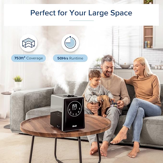 LEVOIT LV600HH 6L Warm and Cool Mist Ultrasonic Humidifier, Rapid Humidification - Image 4