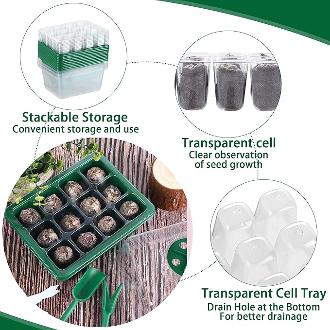 10 Sets Seed Starter Tray Kit Seed Starter Trays - Image 4