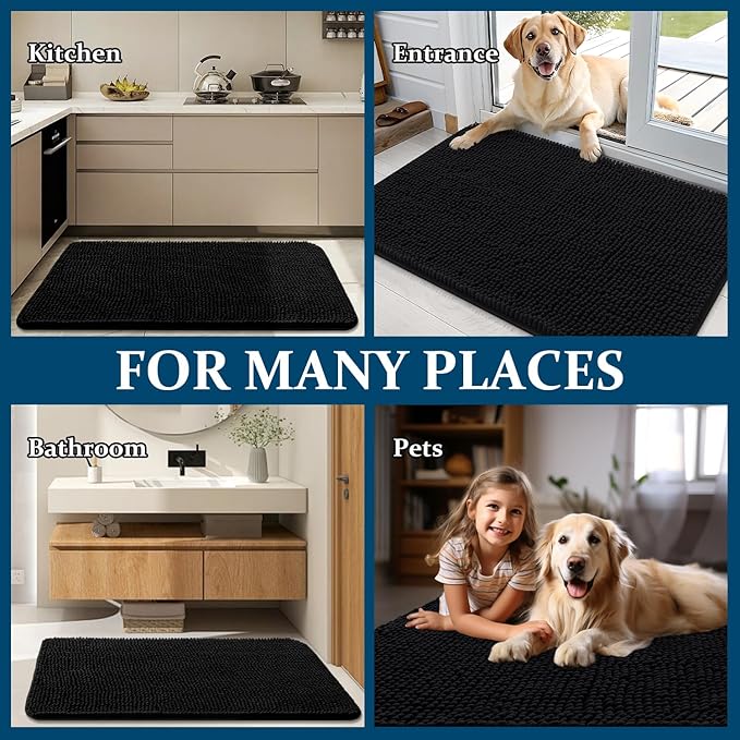 OLANLY Dog Door Mat for Muddy Paws 36x24, Absorbs Moisture and Dirt, Absorbent - Image 8