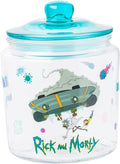Silver Buffalo Rick and Morty Falling Out of Ship Glass Cookie Snack Candy Jar by SilverBuffalo