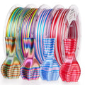 AMOLEN Silk 3D Printer Filament PLA Bundle, Shiny Multicolor Rainbow Filament by AMOLEN