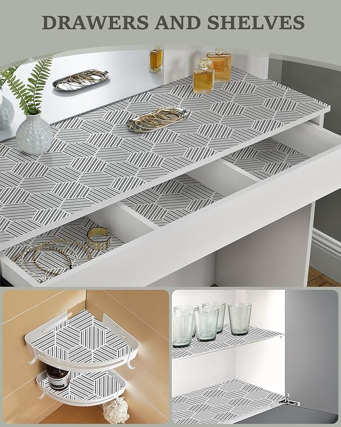 Shelf Liner Drawer Liner for Kitchen Cabinet, 17.5In x 20FT Non-Adhesive Slip - Image 6