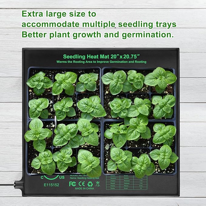 Seedling Heat Mat 20" x 20.75" Warm Hydroponic Plant - Image 2