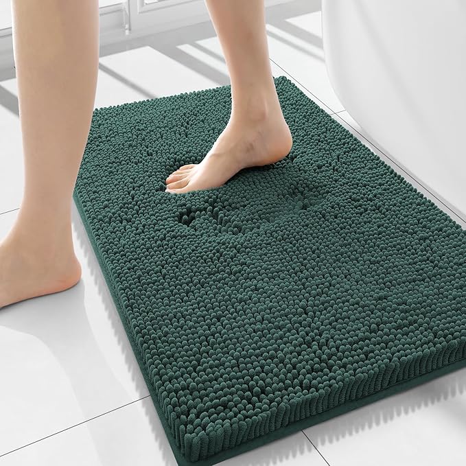 Smiry Luxury Chenille Bathroom Rugs 40x24, Extra Soft and Absorbent Shaggy Bath by Smiry