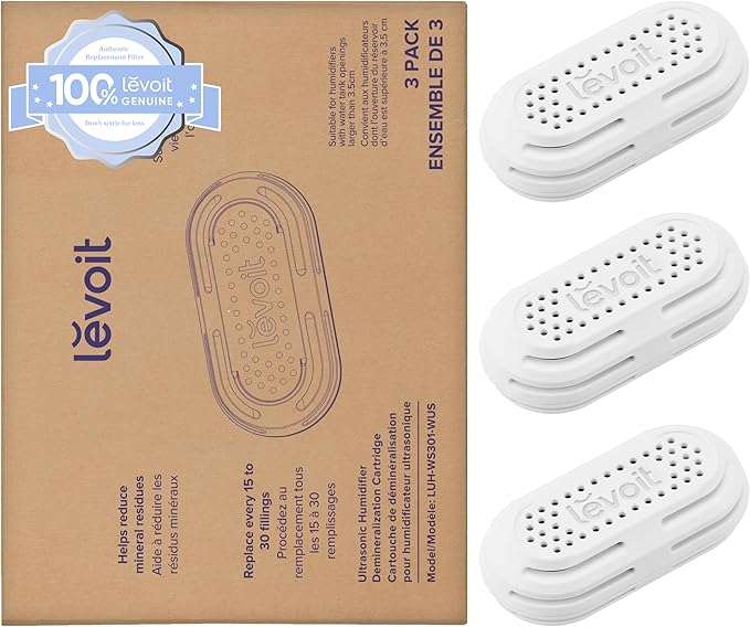 LEVOIT 3-Pack Humidifier Demineralization Cartridge, Compatible by Levoit