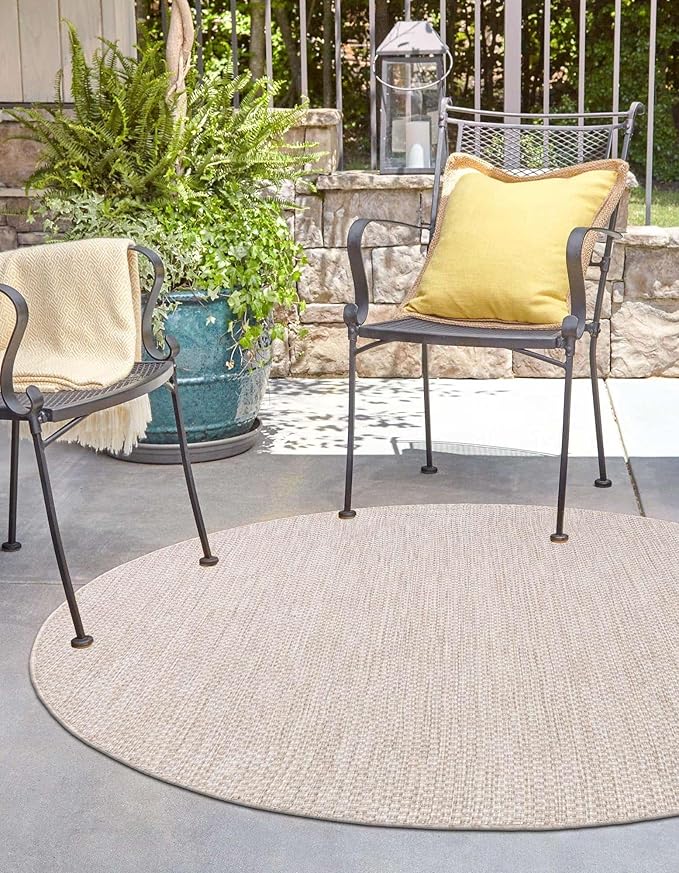 Unique Loom Outdoor Solid Collection Area Rug - Image 3