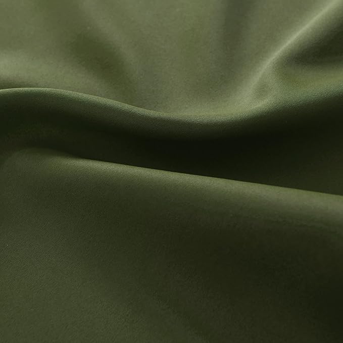 DONREN Olive Green Curtains 96 Inch Length - Image 7
