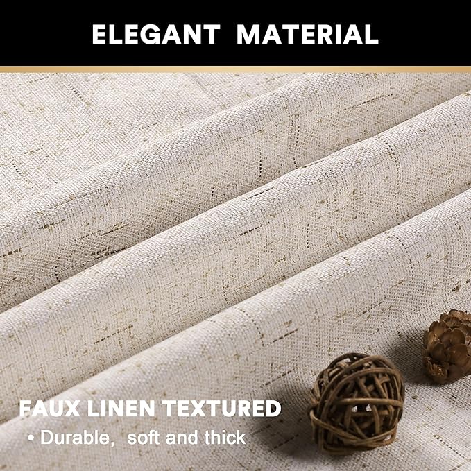 PrinceDeco Linen Blackout Curtains - Image 7