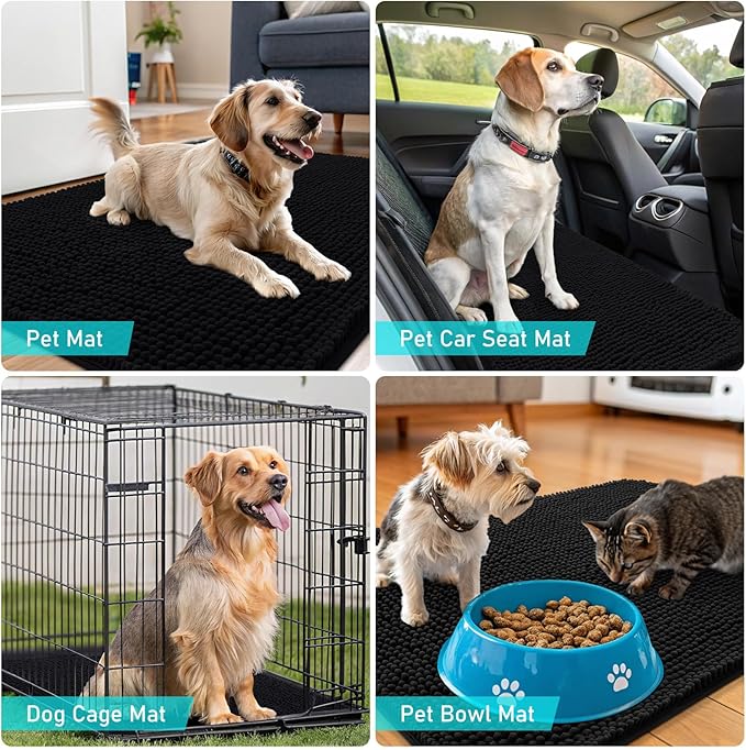 OLANLY Dog Door Mat for Muddy Paws 30x17, Absorbs Moisture and Dirt, Absorbent - Image 7