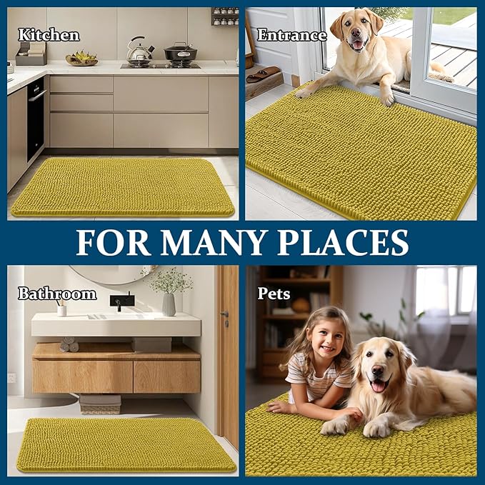 OLANLY Dog Door Mat for Muddy Paws 44x24, Absorbs Moisture and Dirt, Absorbent - Image 8