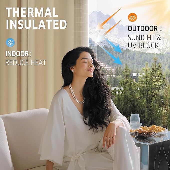 RYB HOME Extra Wide Outdoor Curtains - Image 3