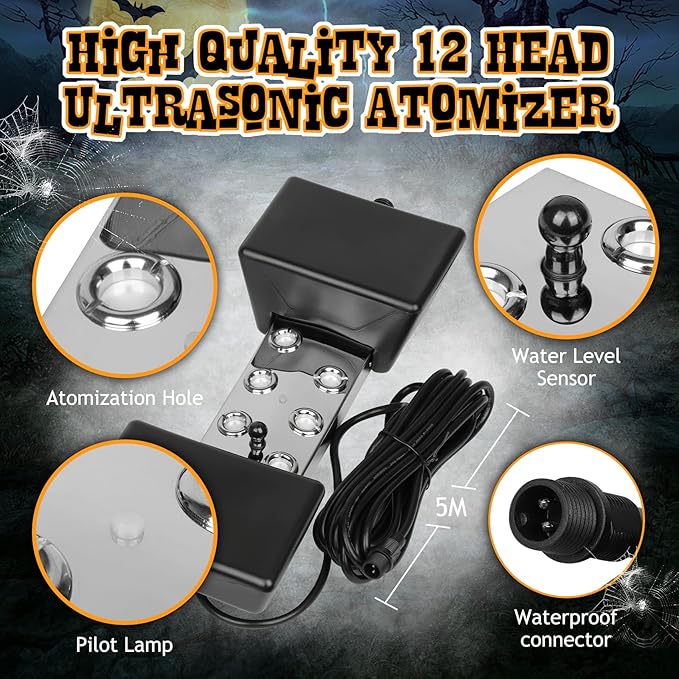 Ultrasonic Mist Maker Fogger 6 Head, 110V 350W Power Water Proof Ultrasonic - Image 5