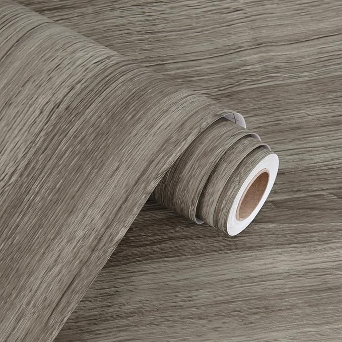 WESTICK Brown Wood Countertop Peel and Stick Wood Wallpaper Vintage Wood - Image 8