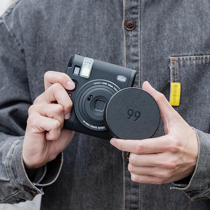 Retro Leather Lens Cap for Fujifilm Insta Mini 99, Aluminum Anti-Dust - Image 7