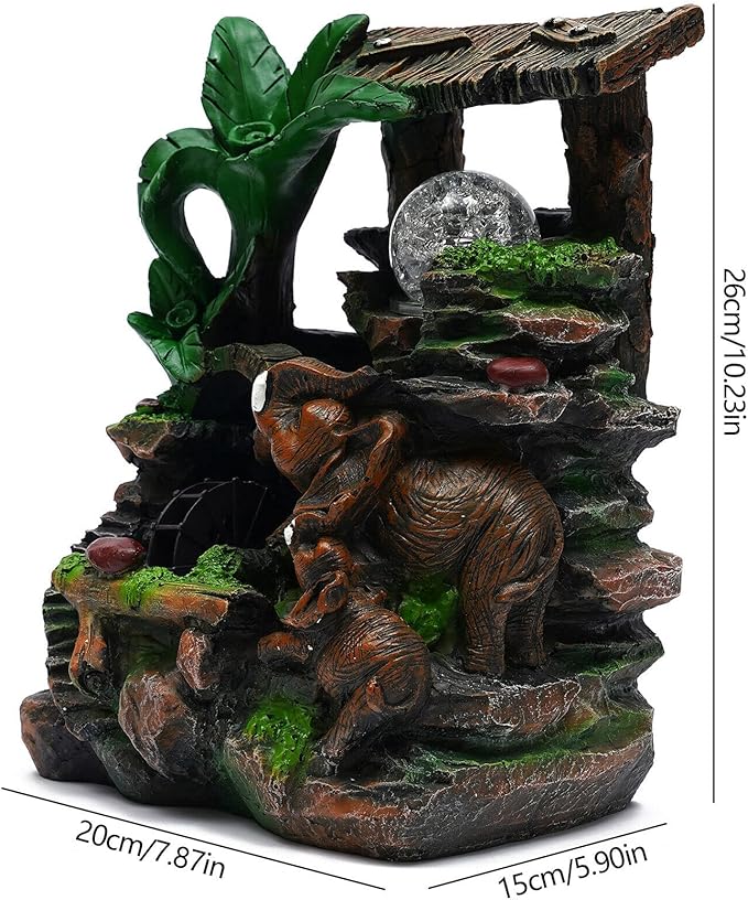 Tabletop Rockery Fountain Indoor Waterfall Bonsai Desktop Mini Rockery Water - Image 4
