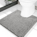 Smiry Luxury Chenille Toilet Rugs U-Shaped 20x20, Soft Absorbent Non-Slip by Smiry