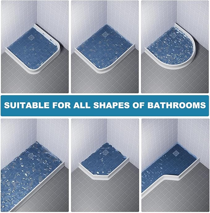 3.8" High Shower Threshold Water Dam Barrier, 2025 Upgraded 67" Collapsible - Image 4