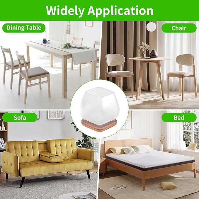 16PCS Square Silicone Chair Leg Floor Protectors - Image 7