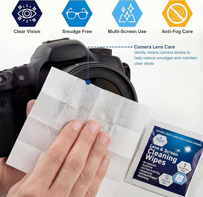 MED PRIDE Anti-Fog Lens and Screen Cleaning Wipes - Image 5