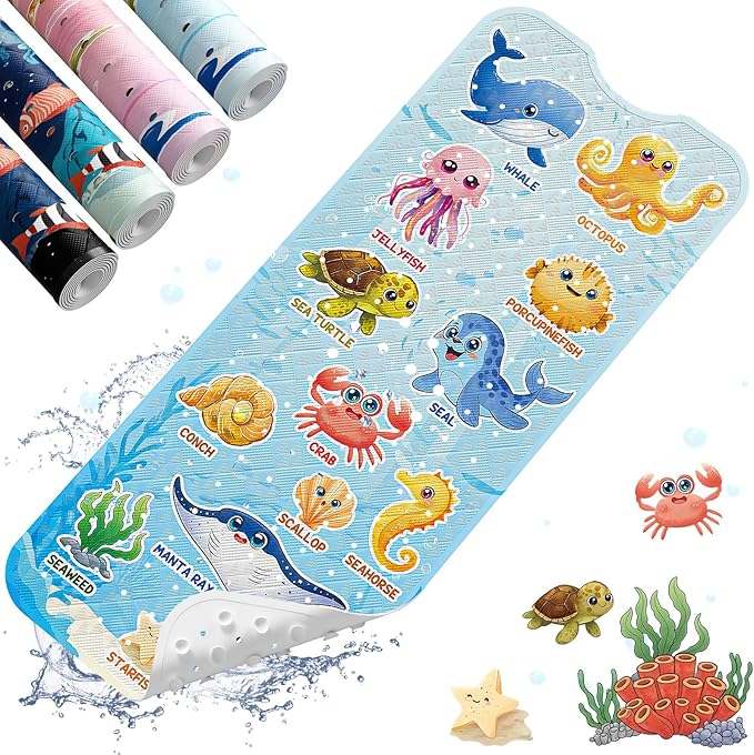 XIYUNTE Baby Bath Mat for Tub Non Slip Kids Bath Mat by XIYUNTE