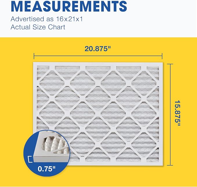 Aerostar 16x21x1 MERV 13 Pleated Air Filter, AC Furnace Air Filter, 6 Pack - Image 2