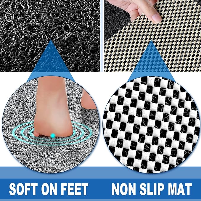 Shower Mats Non Slip for Elderly, 24x47’’Extra Lager Loofah Bath Mats for Shower - Image 4