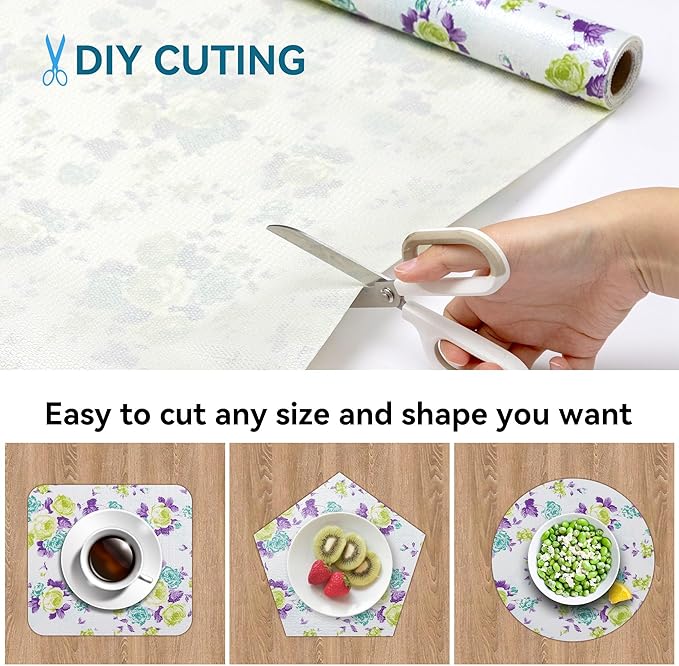 18" W x 96" L Floral Drawer and Shelf Liner - Image 4