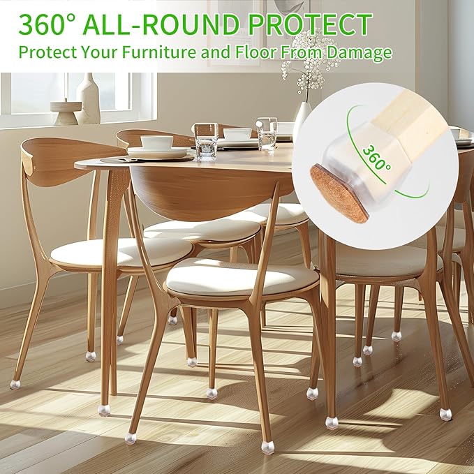 16PCS Square Silicone Chair Leg Floor Protectors - Image 2